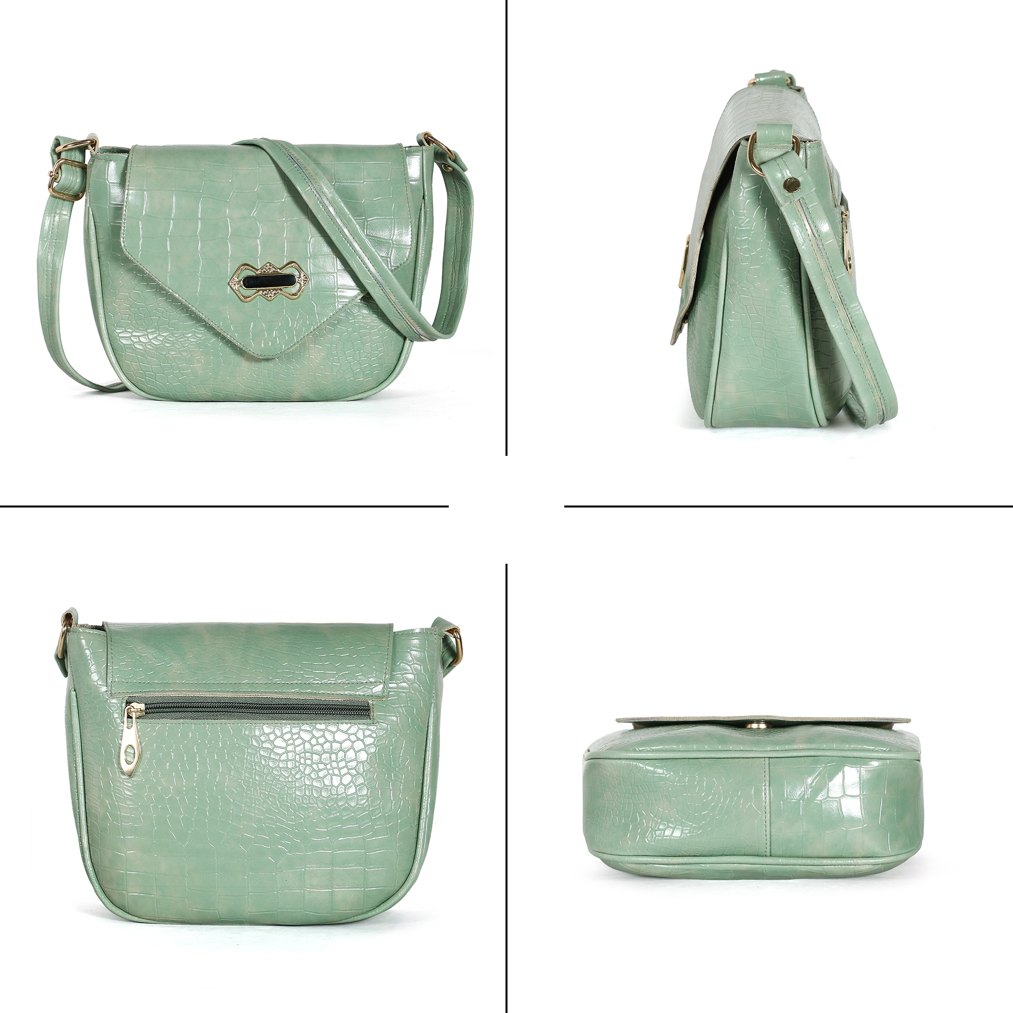 Sling Croco Green Bag